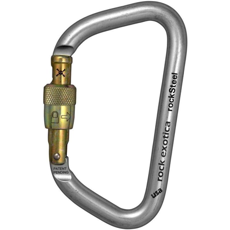 RockSteel Screw-Lock Carabiner Rock Exotica - Elevated Climbing