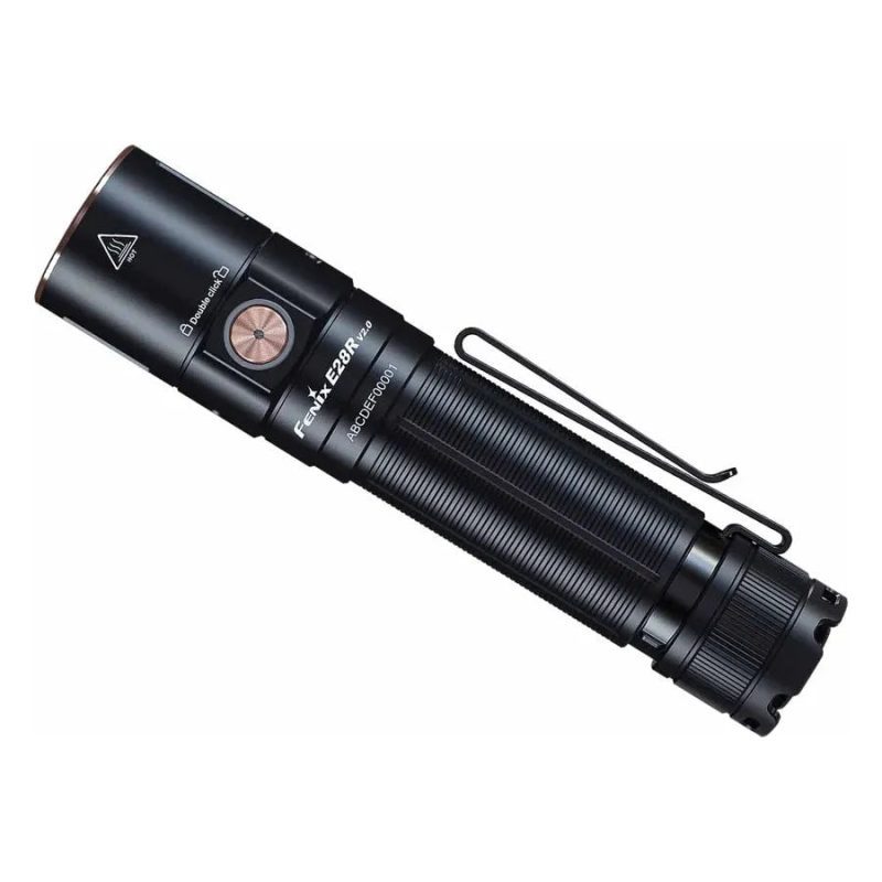 fenix e28r v2 rechargeable flashlight side front 183746 900x b63b0a3d d49a 45c7 8bad 7dea38a54051